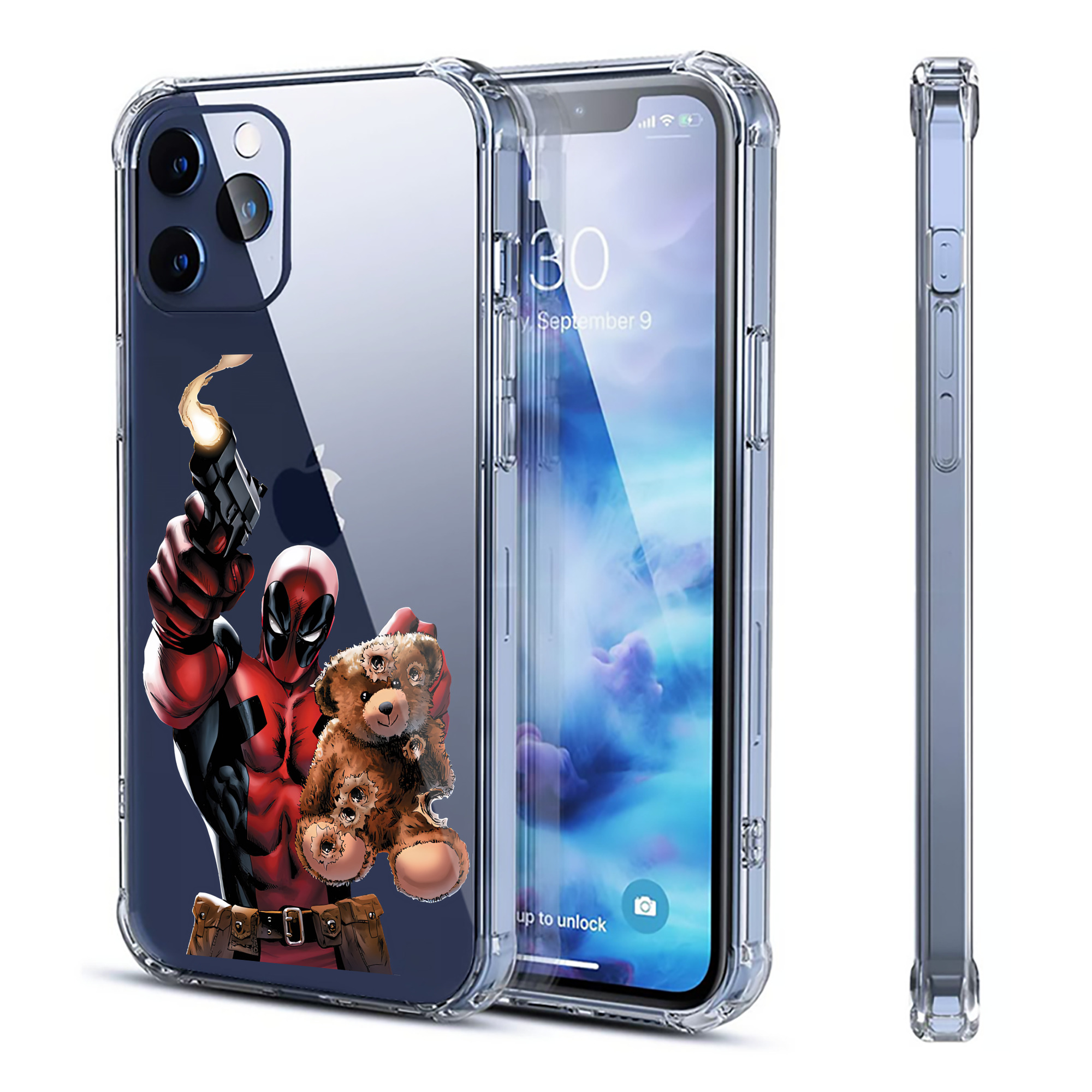 （画像用） Deadpool デッドプール 【iPhone 12シリーズ対応】透明スマホケース（クリアソフトケース）